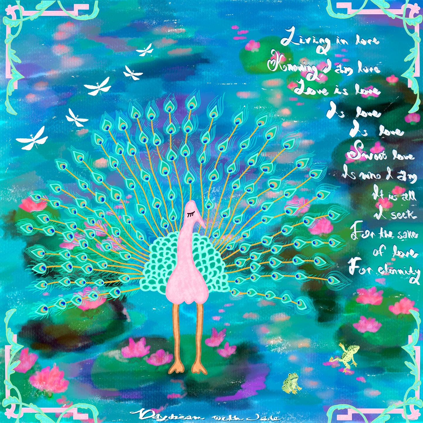 Living in Love Glossy Poster